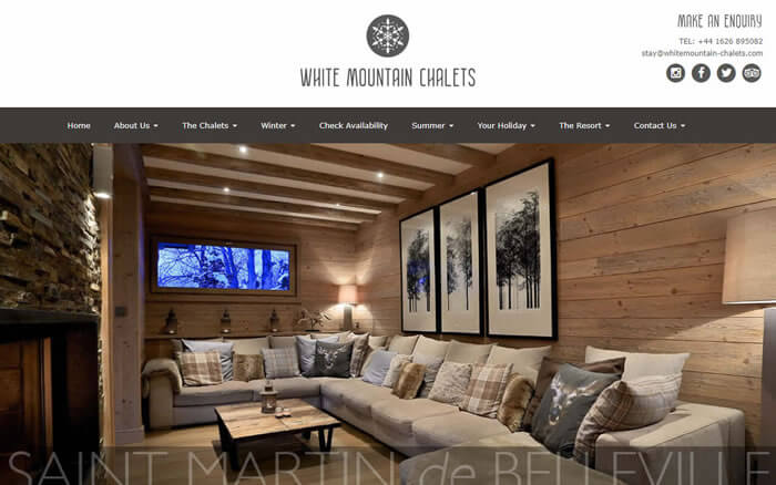 whitemountain-chalets.com | White Mountain Chalets | Luxury Catered Ski Chalets | Marketing Strategy Planning, Brand Development, Website Design, Brochures, Business Cards and Email Marketing